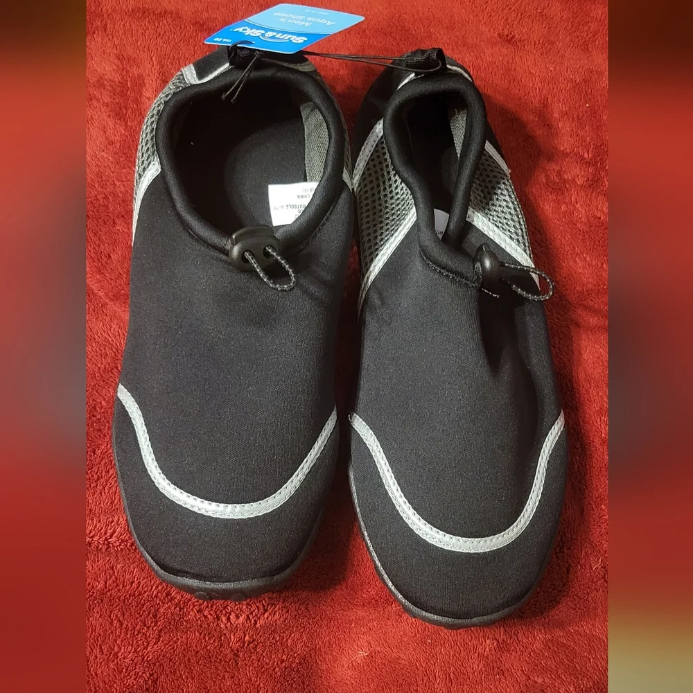 Sun& Sky Men's Black Water (Aqua) Shoes, New With Tags - Picture 1 of 5